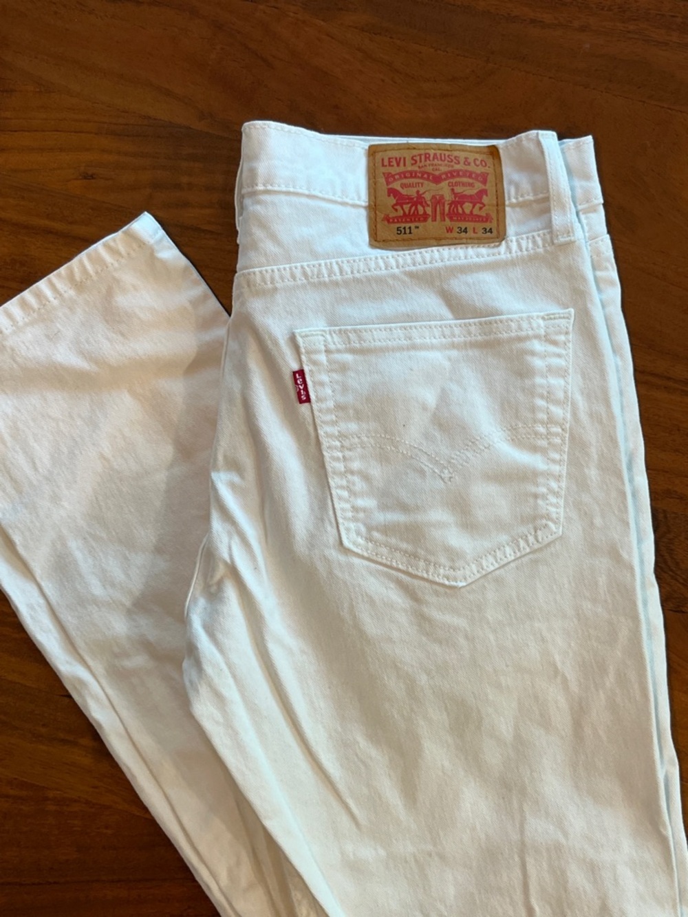Levi's 511 White Slim Fit Men's Jeans in 34x34